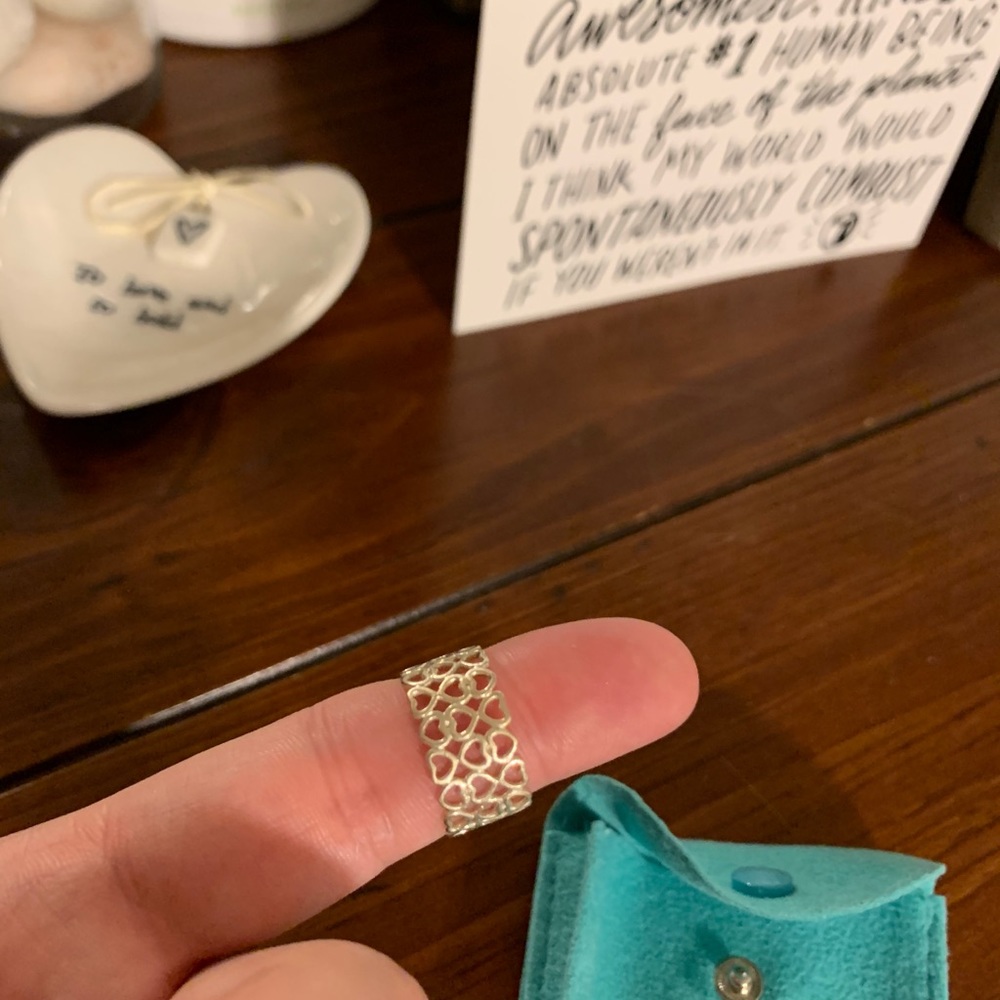 Genuine Tiffany and Co Sterling Silver Heart Ring